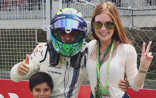 Felipe Massa e filho tietam Marina Ruy Barbosa - Quem ...