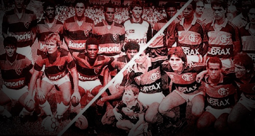 Copa União até hoje traz disputa entre Sport e Flamengo pelo título de 1987 — Foto: Montagem sobre foto da Gazetta Press