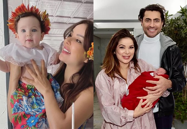 Liah Soares e Carlo Porto com a filha, Maria Liz (Foto: Reprodução/Instagram e Marcos Ribas/Brazil News)