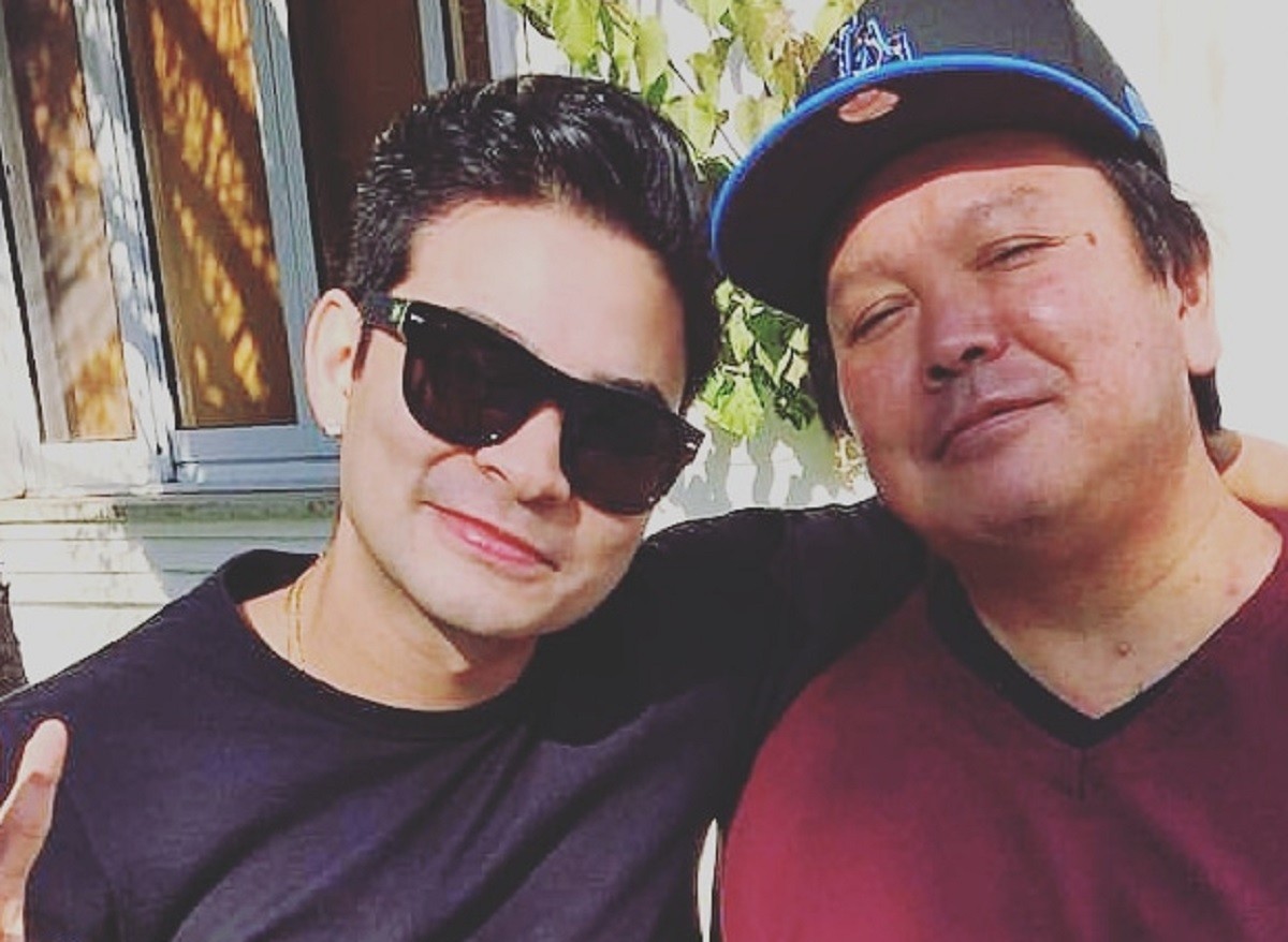 Yudi Tamashiro e o pai, Nelson, hospitalizado em decorrência da Covid-19 (Foto: Reprodução/Instagram)