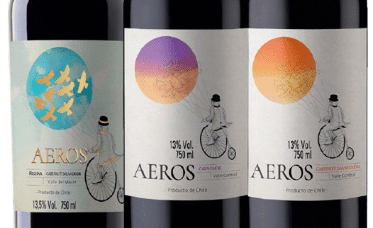 A linha de vinhos chilenos Aeros