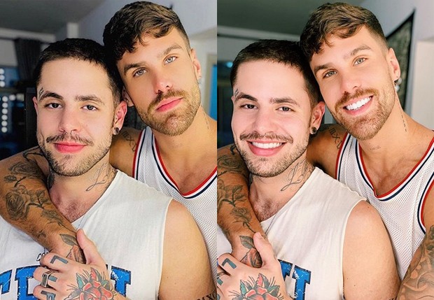O cantor Leandro Buenno e o modelo Rodrigo Westermann, sobrinho de Silas Malafaia (Foto: Reprodução/Instagram)