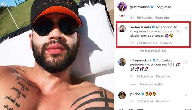 Gusttavo Lima deixa mensagem para Gusttavo Lima (Foto: Reprodução/Instagram)