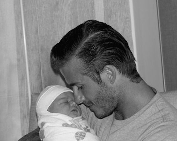 David Beckham e sua filha (Foto: Facebook)