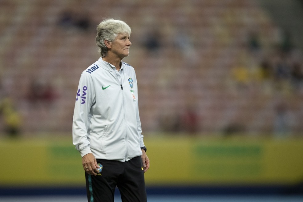 Técnica Pia Sundhage, da seleção brasileira feminina — Foto: Thais Magalhães/CBF