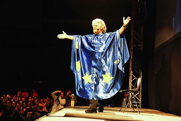 Italian comedian-turned-politician Beppe-Grillo, founder of the 
