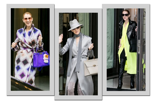 Celine Dion desfilou seu guarda-roupa fashionista pelas ruas de Paris (Foto: Getty Images)