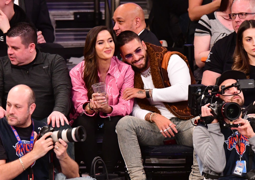 NEW YORK, NY - FEBRUARY 13:  Natalia Barulich and Maluma attend Philadelphia 76ers v New York Knicks game at Madison Square Garden on February 13, 2019 in New York City.  (Photo by James Devaney/Getty Images) (Foto: Getty Images)