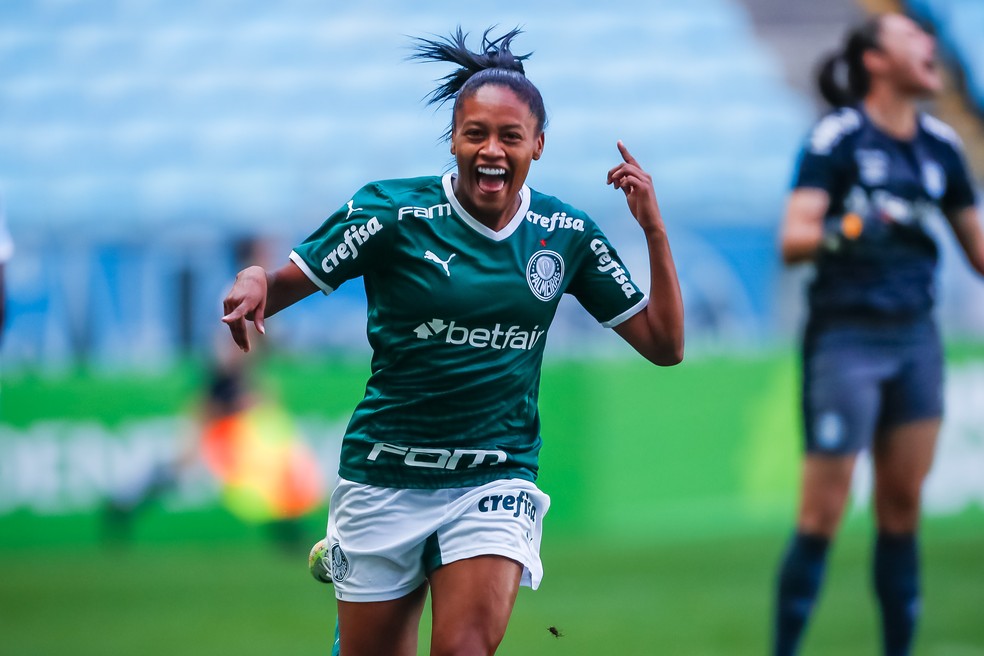 Ary Borges se tornou a maior goleadora da história do Palmeiras feminino — Foto: Staff Images/CBF