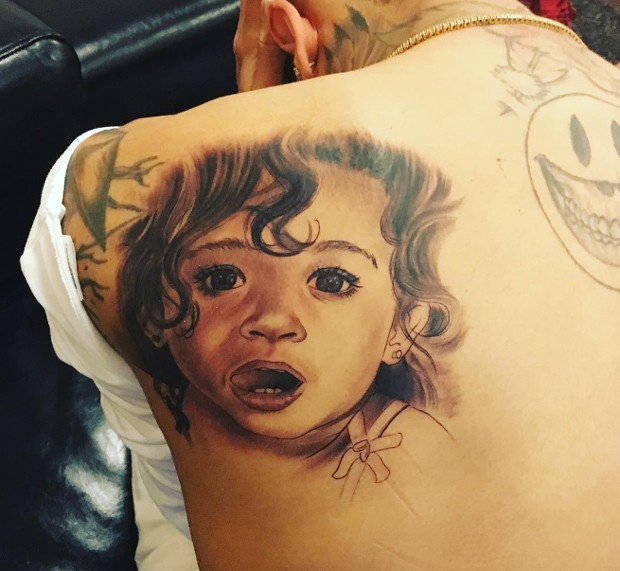 Tatuagem de Royalty, filha de Chris Brown (Foto: Reprodução/Instagram)