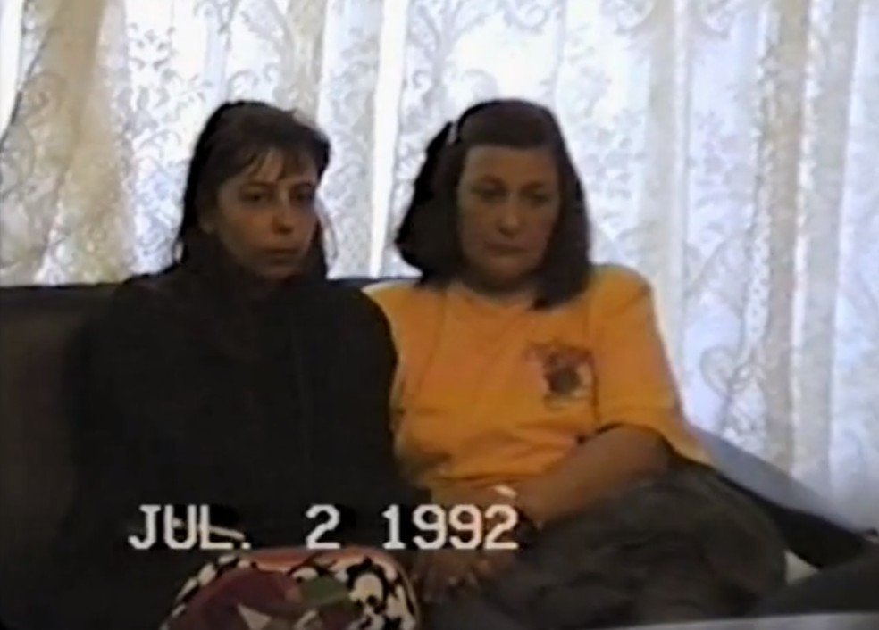 Celina e Beatriz Abagge, foram acusadas de serem as responsáveis pela morte de Evandro. — Foto: Reprodução/Globoplay
