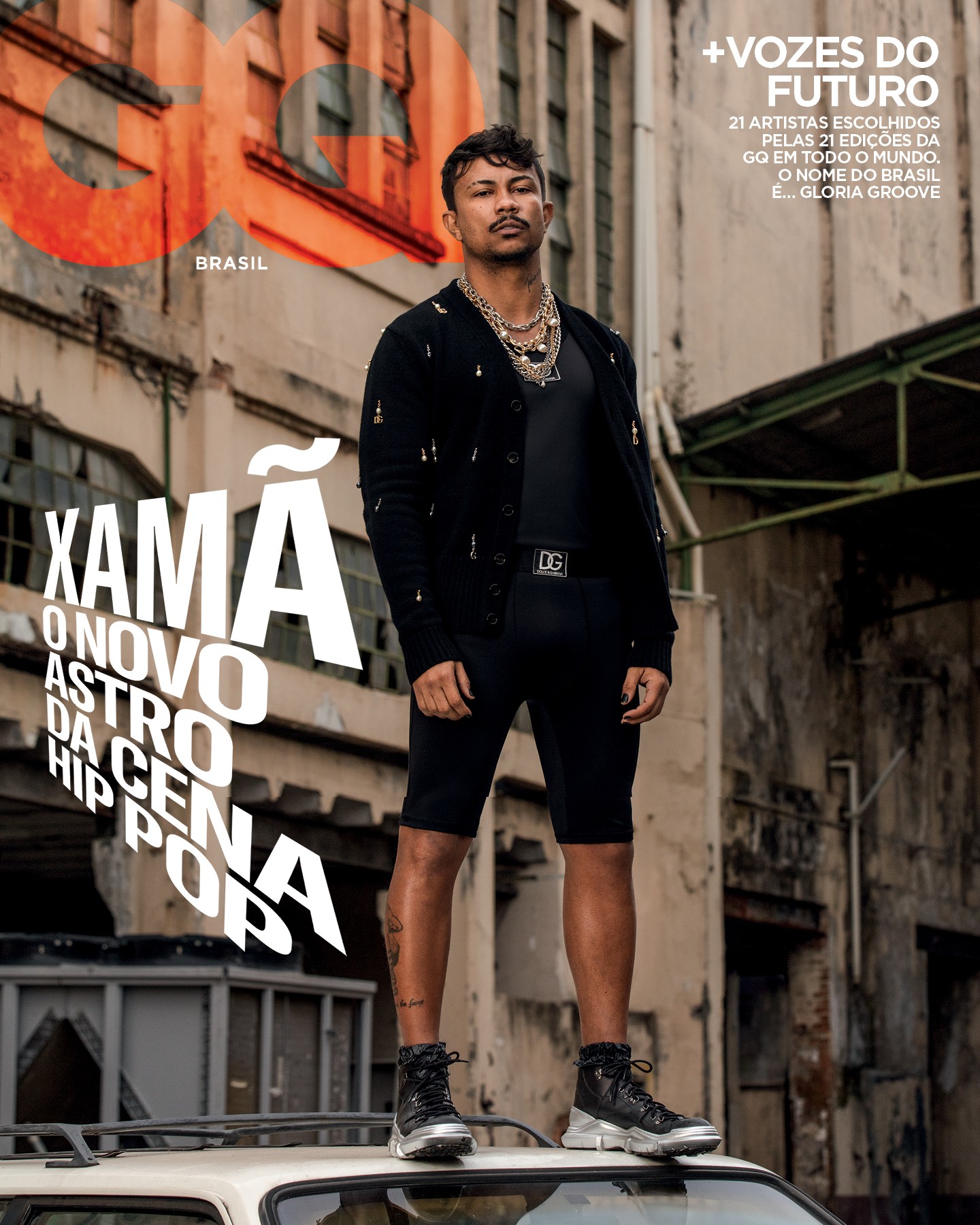 Xamã é a capa da edição de setembro da GQ Brasil (Foto: Franco Amendola / Styling: Gabriel Feriani)