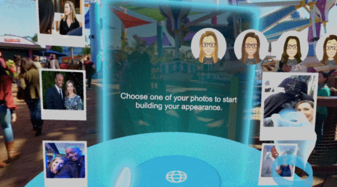 No Facebook Spaces, basta escolher uma foto para criar um avatar 3D (Foto: Divulgação/Facebook)