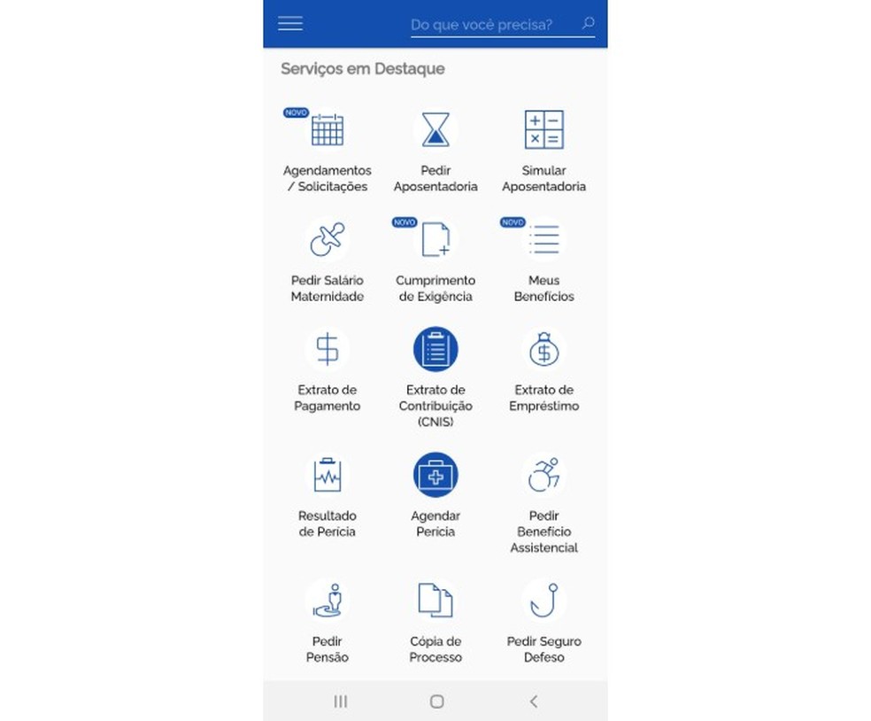 Diversos serviços estão disponíveis na plataforma do Meu INSS — Foto: Reprodução/Jeniffer Cavalcanti