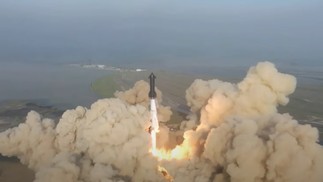 SpaceX lança foguete Starship  — Foto: Reprodução/YouTube