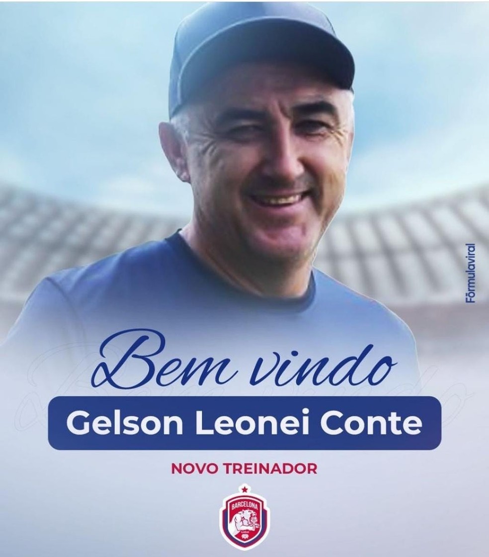 Gelson Conte vai comandar o Barcelona de Ilhéus em 2023 — Foto: Reprodução/Redes sociais