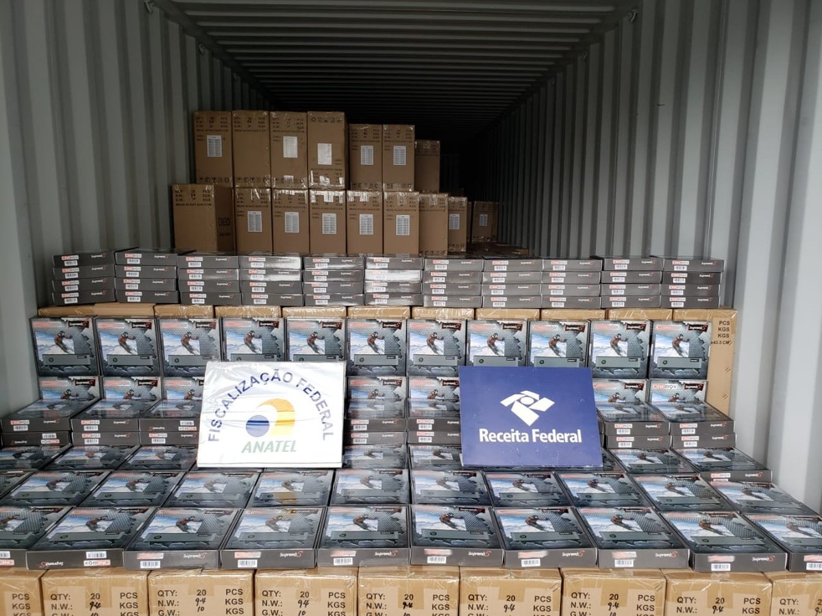 Milhares De Aparelhos De Tv Box Adulterados Sao Apreendidos No Porto De Santos Carga E Avaliada Em R 12 Mi Porto Mar G1