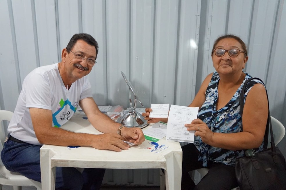 Ivette Sirvin de Siqueira consegue consulta que aguardava há mais de um ano — Foto: Caroline Pinnow/Fiemt