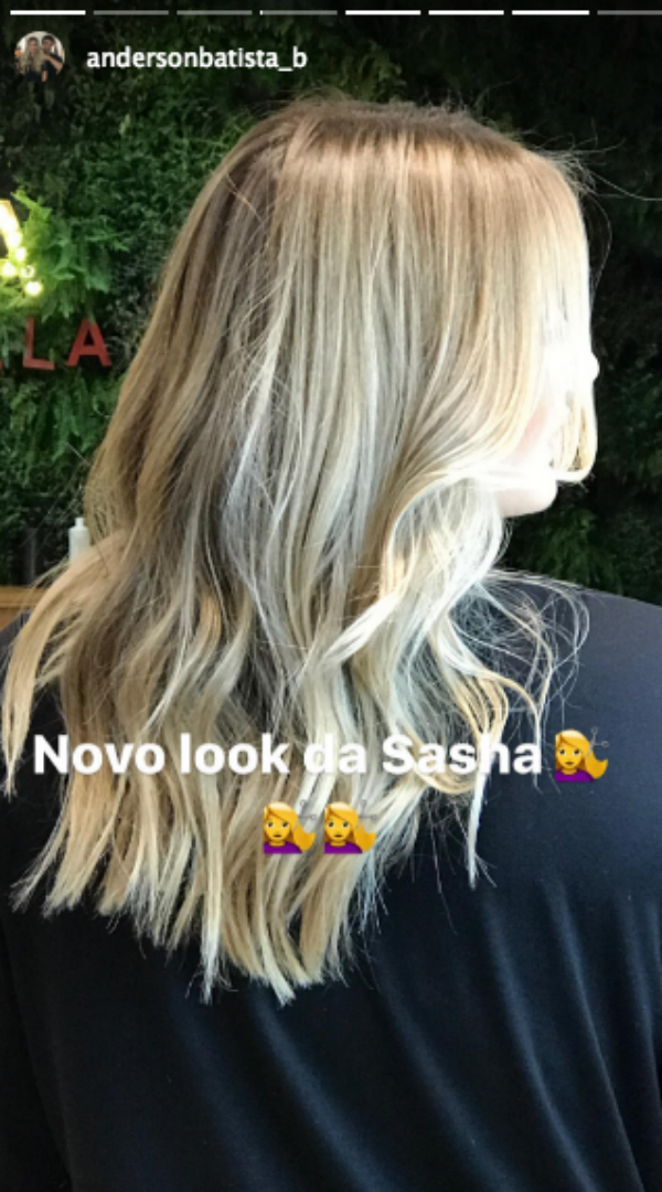 O cabelereiro de Sasha também postou o resultado nas redes (Foto: Reprodução/Instagram)
