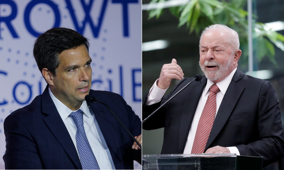 O dirigente do Banco Central, Roberto Campos Neto, e o presidente Luiz Inácio Lula da Silva