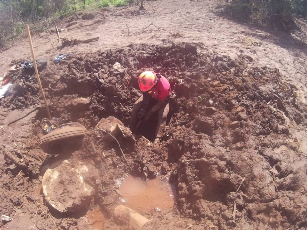 Trabalho na tragédia de Brumadinho marcou a vida dos bombeiros. — Foto: Eduardo Fernando Castanho/Arquivo pessoal