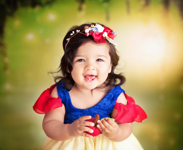 Branca de Neve com 1 ano de idade (Foto: Karen Marie)