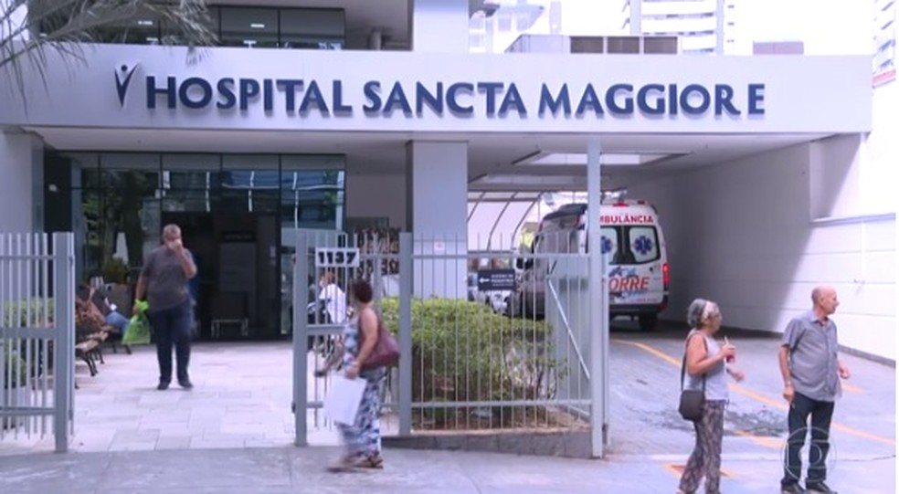 O Hospital Sancta Maggiore do Paraíso, Zona Sul de São Paulo, pertencente à rede Prevent Senior. — Foto: Reprodução/TV Globo