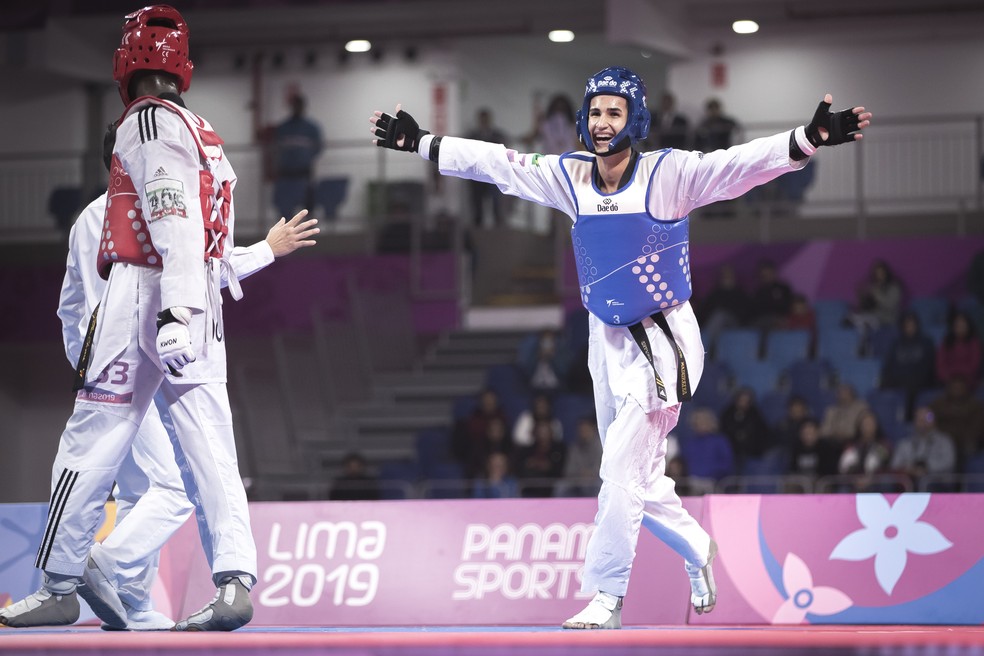 Edival "Netinho" Marques é ouro no taekwondo - Pan de Lima 2019 — Foto: Jonne Roriz/COB