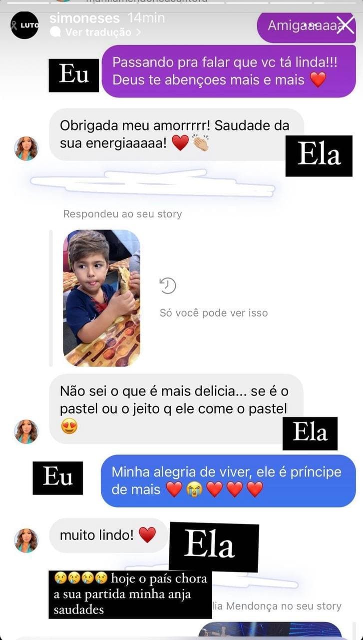 Simone, da dupla com Simaria, relembra mensagens com Marília Mendonça (Foto: Reprodução / Instagram)