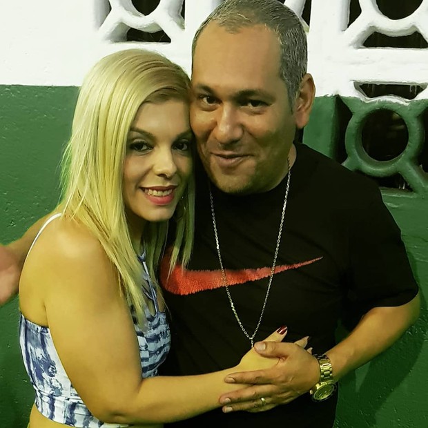 Amanda Arantes e Chrigor após show em 2018, em São Vicente (SP) (Foto: Reprodução/Instagram)