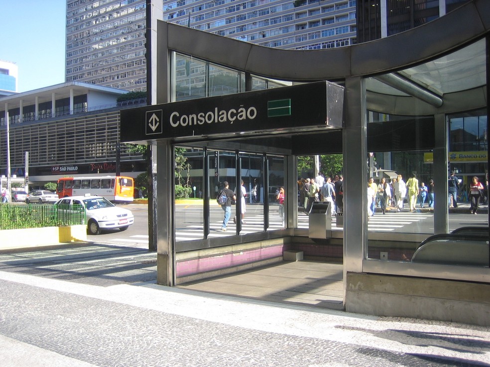 Estação Consolação, da Linha 2-Verde do Metrô de São Paulo, na Avenida Paulista.  — Foto: Divulgação/Metrô de SP