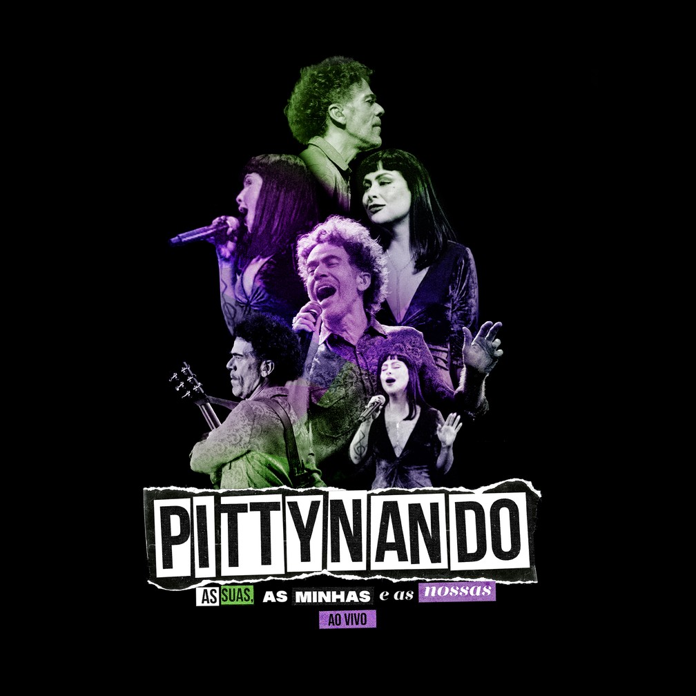 Capa do álbum 'PittyNando – As suas, as minhas e as nossas – Ao vivo', de Pitty e Nando Reis — Foto: Divulgação