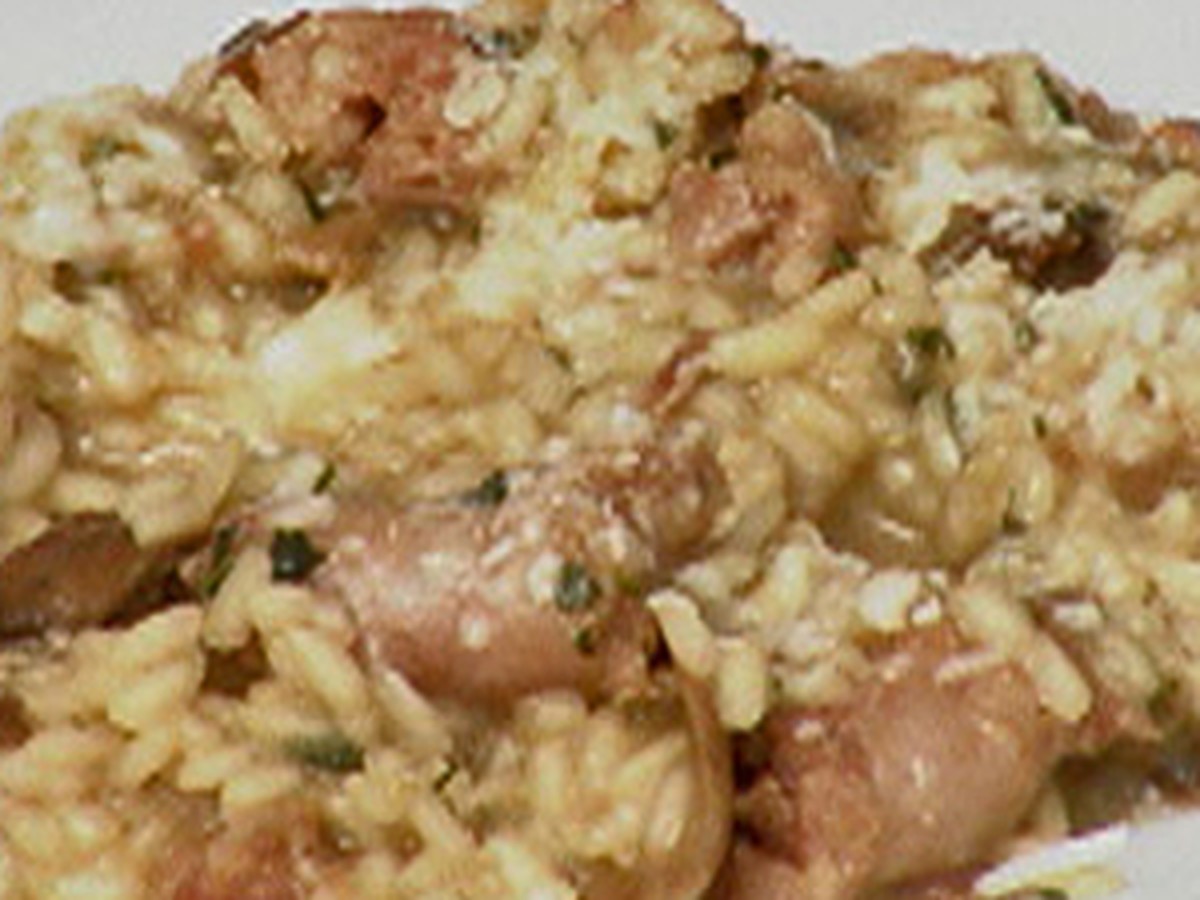 Risotto de Funghi Porcini Secchi e Linguiça Fresca Receitas