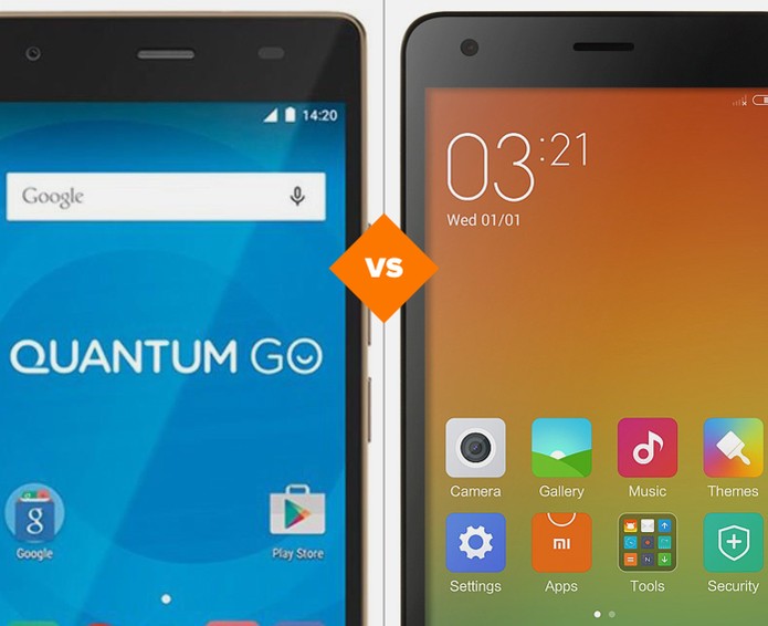 Quantum Go ou Redmi 2 Pro: qual é o melhor celular barato? (Foto: Arte/TechTudo)
