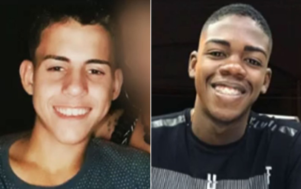 Fotos de Kelvin e Lucas, baleados quando estavam em uma barbearia na Zona Norte do Rio — Foto: Reprodução/TV Globo