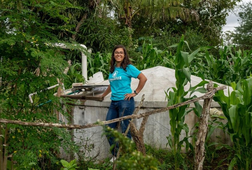 Estudante baiana que criou tecnologia para filtrar água por meio da luz solar em regiões do semiárido ganha prêmio da ONU — Foto: Divulgação/ONU