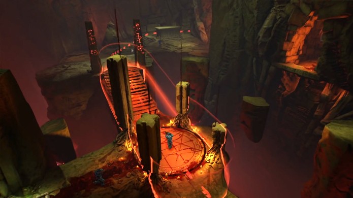 O mais bizarro no modo Warpath do novo Doom é que a área a ser conquistada se move no meio da partida (Foto: Reprodução/YouTube)