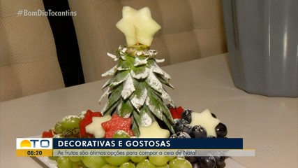 Frutas são opções para decorar e deixar a ceia de Natal mais gostosa