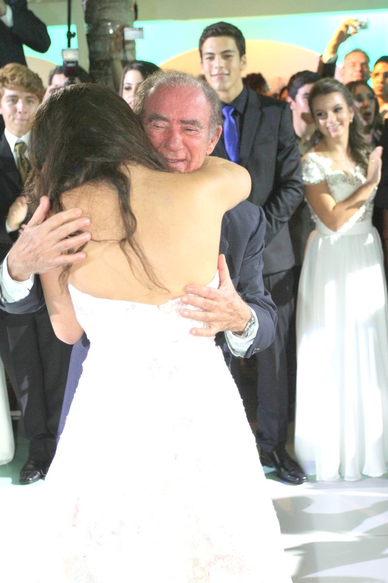 Renato Aragão e a filha, Lílian Aragão (Foto: Roberto Valverde/Revista QUEM)