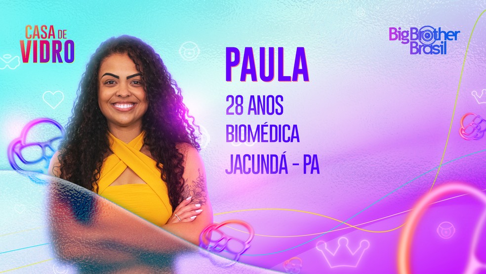 Paula é participante da Casa de Vidro do BBB 23; conheça!  — Foto: Globo