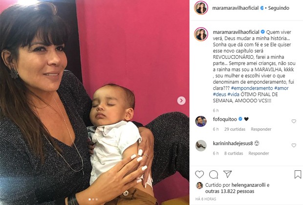 Mara Maravilha posta fotos com crianças e fala sobre ser mãe (Foto: Reprodução/Instagram)