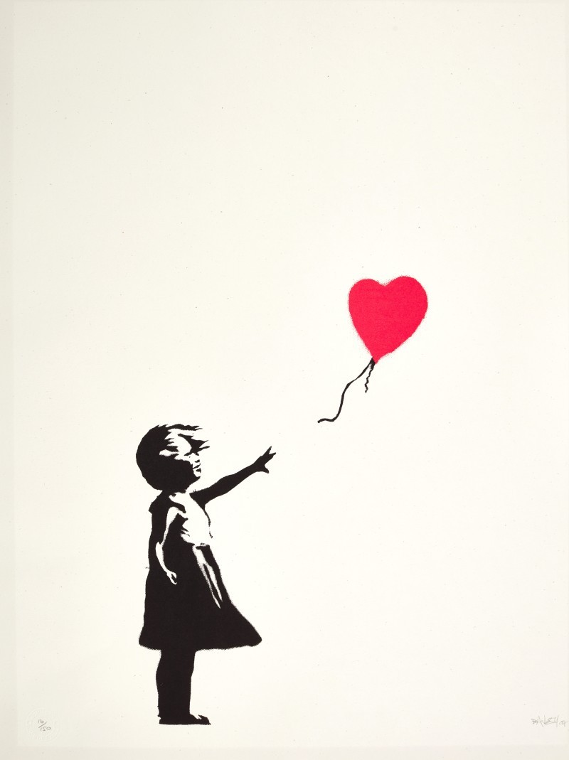 Banksy - Menina com balão (Foto: Reproução Sothesby)
