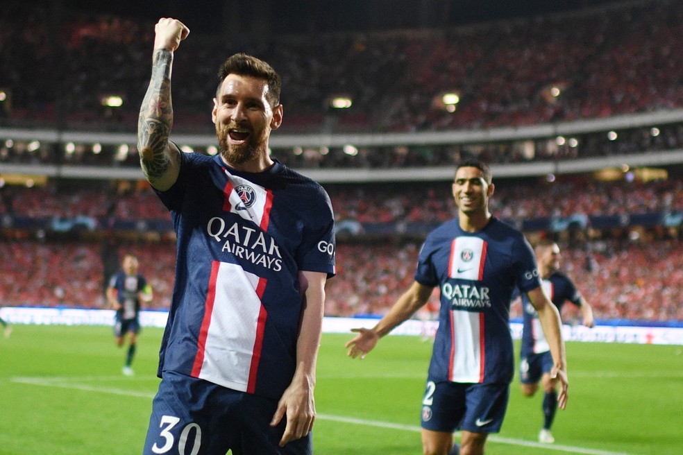 Messi Benfica x PSG — Foto: Patrícia de Melo Moreira/AFP