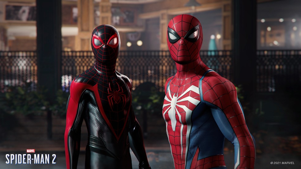 Marvel's Spider-Man 2 deverá ter Peter Parker e Miles Morales como personagens jogáveis — Foto: Divulgação/PlayStation