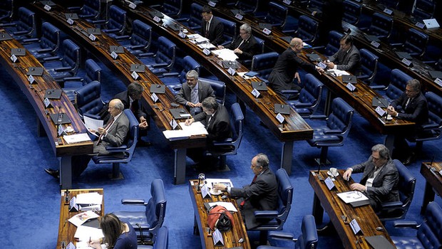 Plenário do Senado durante Sessão deliberativa extraordinária para votar a Denúncia 1/2016, que trata do julgamento do processo de impeachment da presidente afastada Dilma Rousseff  (Foto: Pedro França/Agência Senado)