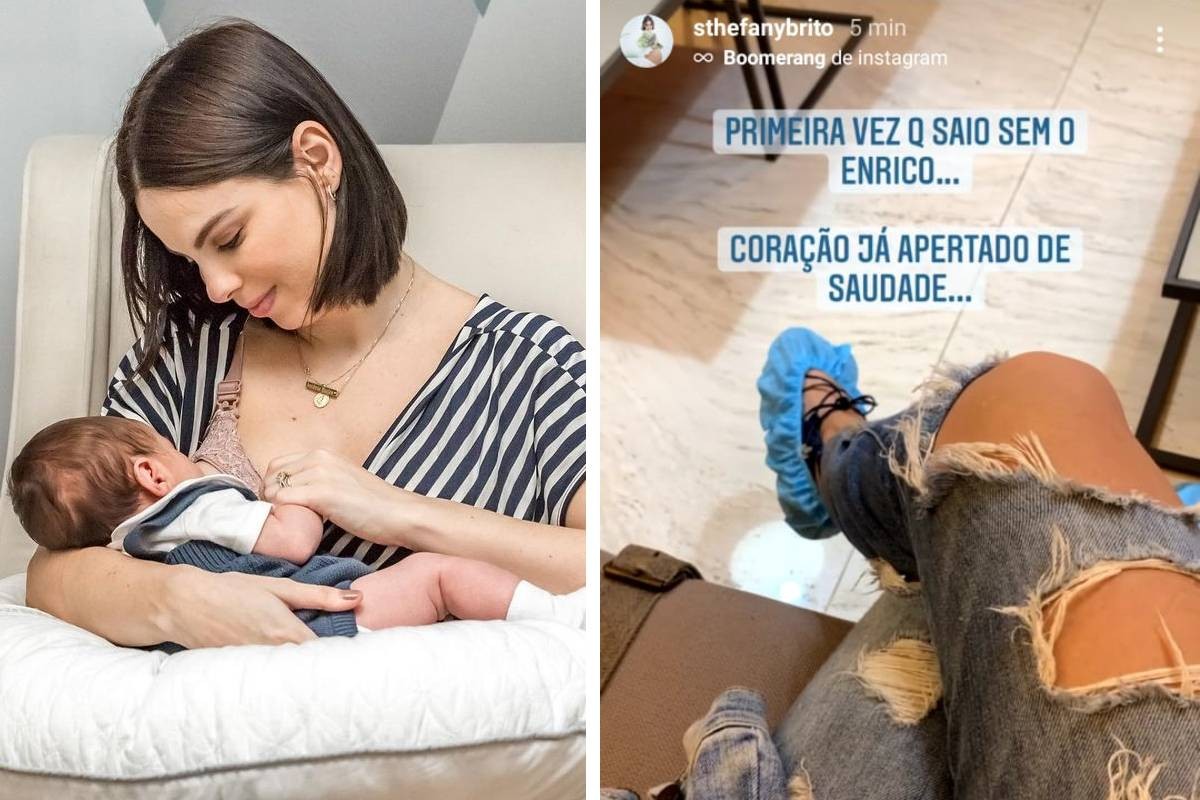 Sthefany Brito sofre ao sair pela primeira vez sem o filho de 1 mês (Foto: Reprodução/Instagram)