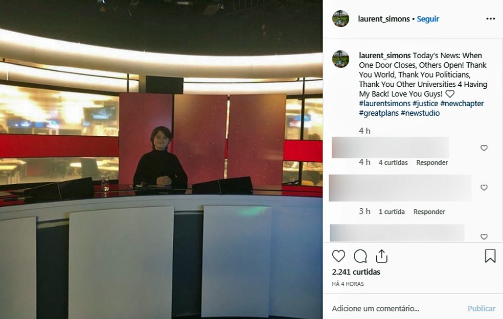 Na tarde desta terça-feira (10), Laurent Simons publicou uma foto em seu perfil no Instagram sem muitos detalhes sobre seus próximos planos — Foto: Reprodução/Instagram