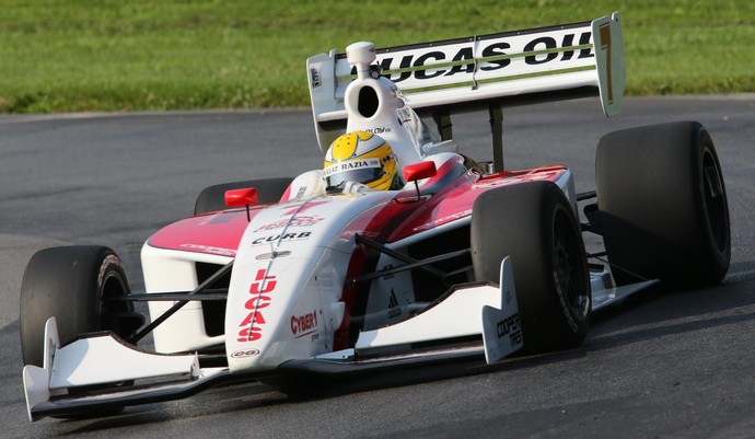 Luiz Razia com carro da equipe Schmidt na Indy Lights em 2014 (Foto: Divulgação)