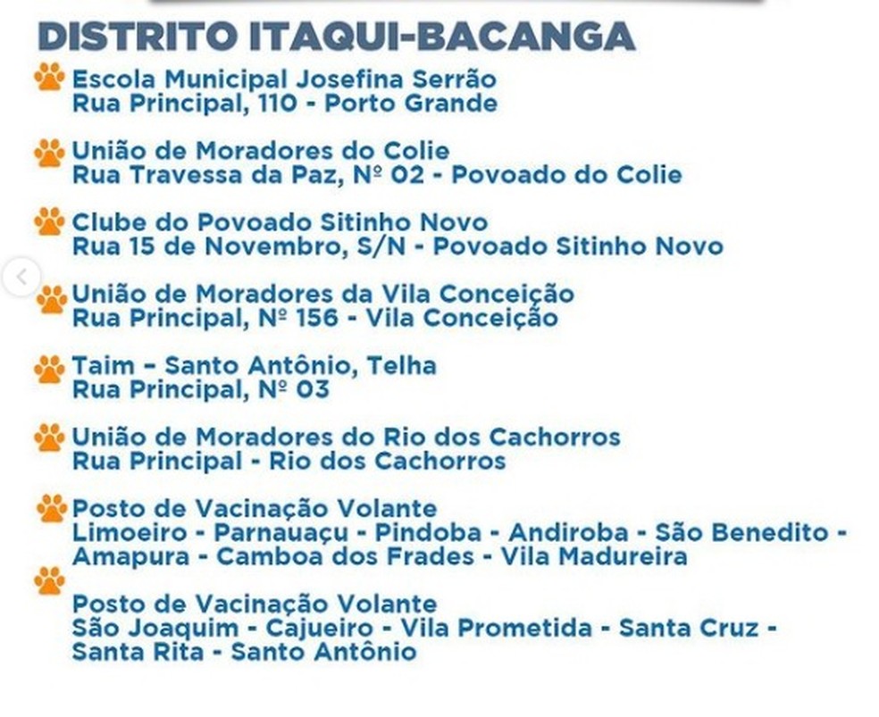 Campanha de vacinação antirrábica chega ao Distrito Itaqui-Bacanga em São Luís — Foto: Divulgação/Prefeitura de São Luís