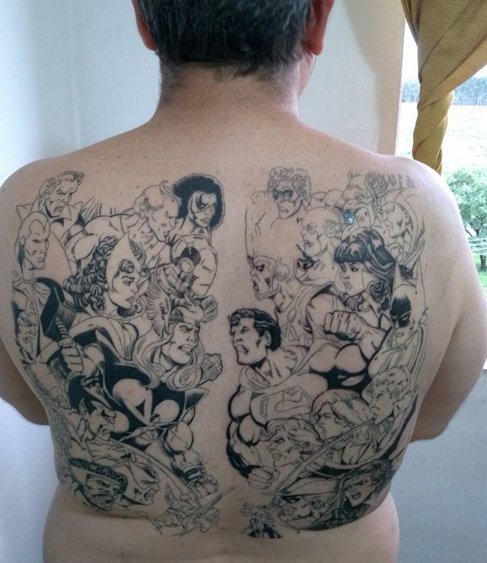 Ele mostrou passo a passo nas redes sociais. Arte foi feita em São Paulo  (Foto: Arquivo pessoal )